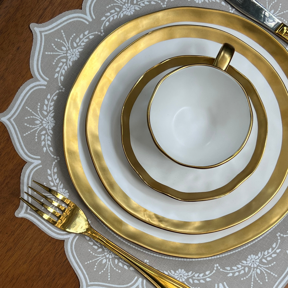 Jogo Americano Ramos Bege 38,5cm