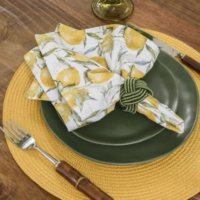 Kit 4 Anéis de Guardanapo Traccia Olive Copa&Cia