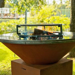 PRÉ-VENDA: Grelha F e Suporte Elevado Aço Carbono Fyrin