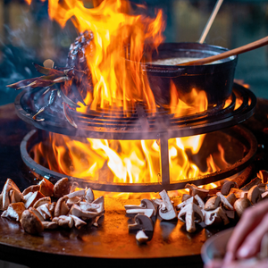 PRÉ-VENDA: Grelha F e Suporte Elevado Aço Carbono Fyrin