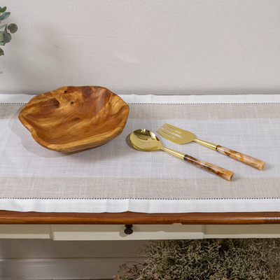 Conjunto 2 Talheres Salada Garbo Calacatta Gold