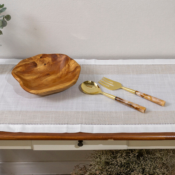 Conjunto 2 Talheres Salada Garbo Calacatta Gold