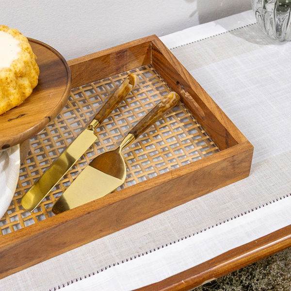 Conjunto 2 Talheres para Bolo Garbo Calacatta Gold