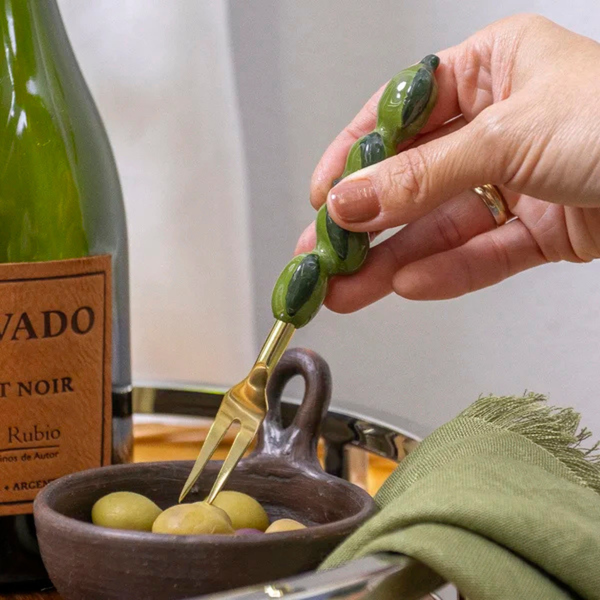 Conjunto 4 Garfos para Aperitivo Garbo Oliva