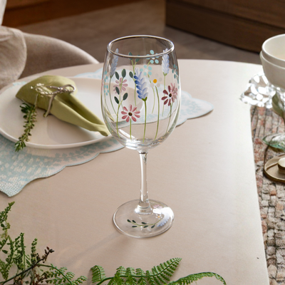 Jogo 2 Taças Vinho Vidro Floralia 430ml Wolff