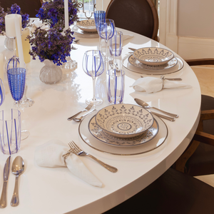 Jogo 4 Anéis para Guardanapos Laço Prateado Wolff