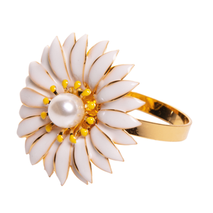 Jogo 4 Anéis para Guardanapos Floratta Branco Wolff