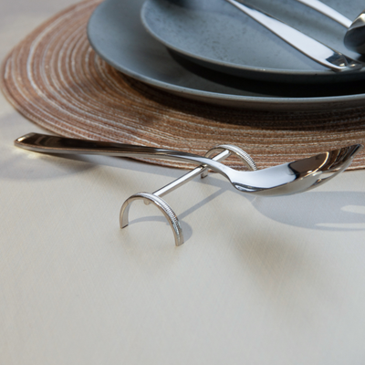 Conjunto 6 Descansos para Talheres Lorena Prateado 8cm