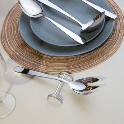 Conjunto 6 Descansos para Talheres Lorena Prateado 8cm