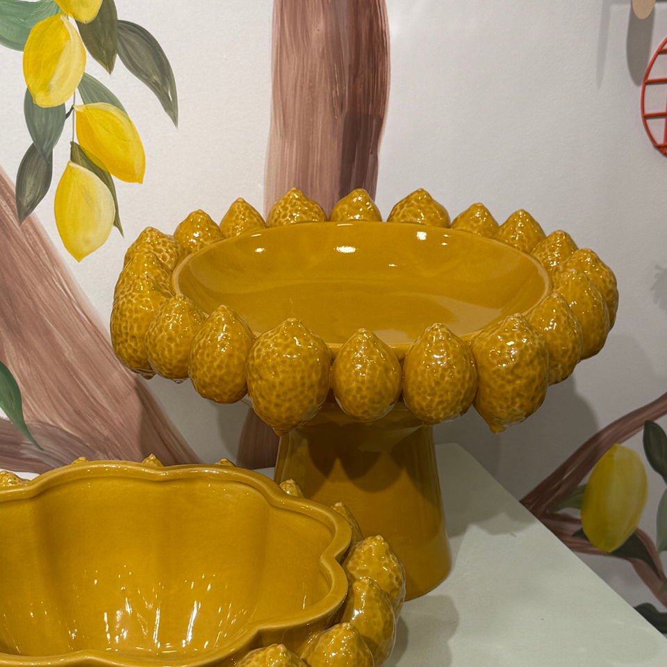 Centro de Mesa Cerâmica Limone 33,8x24cm Tuut
