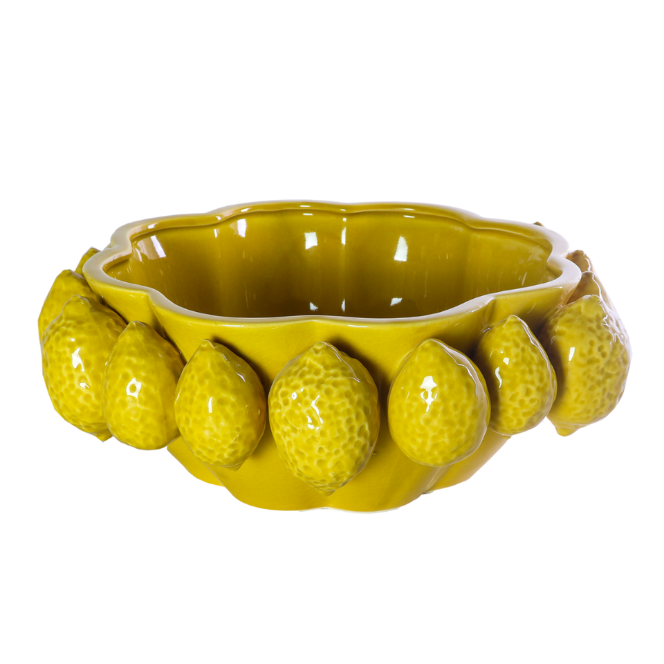 Centro de Mesa Cerâmica Limone 32x12,5cm Tuut