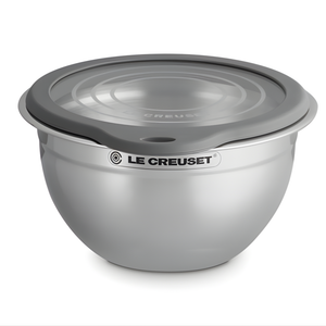 Bowl Redondo Mixing Inox Tampa Vidro 19cm Le Creuset