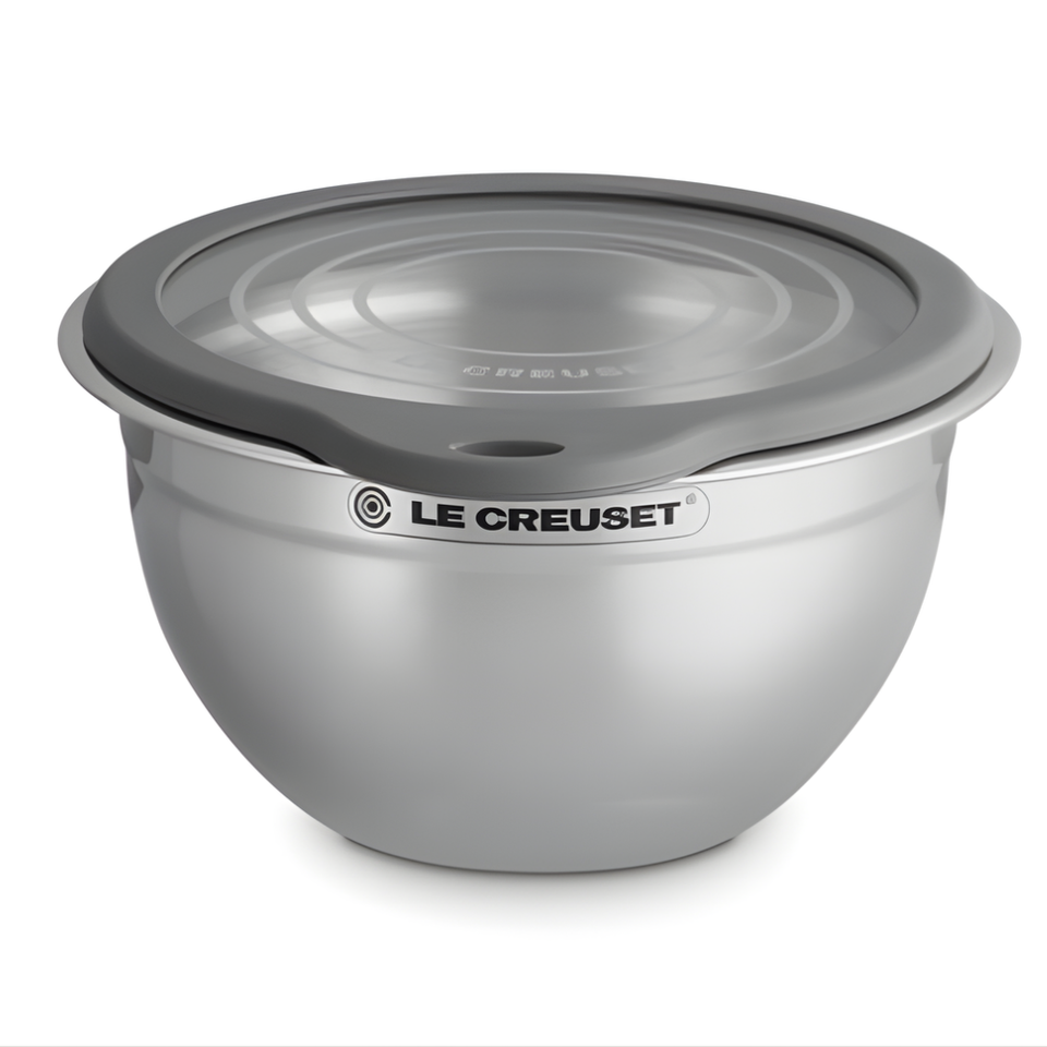 Bowl Redondo Mixing Inox Tampa Vidro 19cm Le Creuset