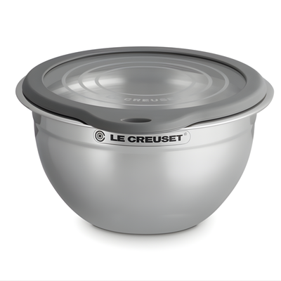 Bowl Redondo Mixing Inox Tampa Vidro 23cm Le Creuset