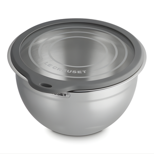 Bowl Redondo Mixing Inox Tampa Vidro 19cm Le Creuset