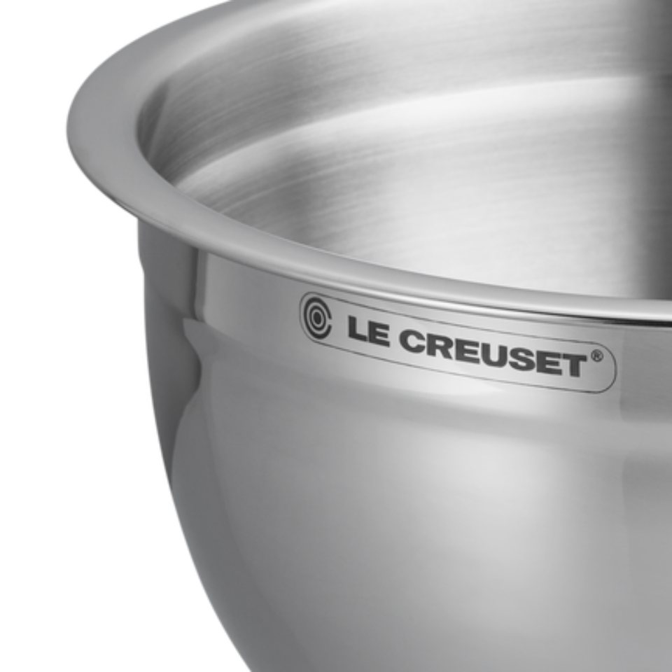 Bowl Redondo Mixing Inox Tampa Vidro 19cm Le Creuset