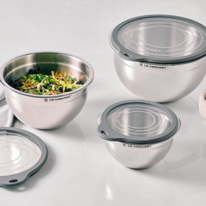 Bowl Redondo Mixing Inox Tampa Vidro 19cm Le Creuset