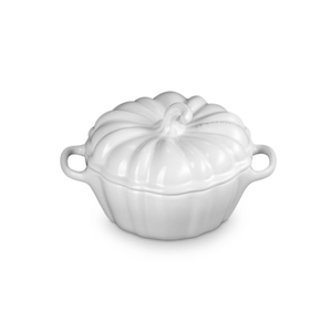 Mini Cocotte Abóbora Cerâmica Branco 350ml 10cm Le Creuset