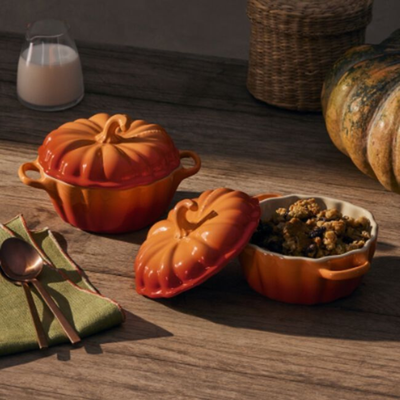 Mini Cocotte Abóbora Cerâmica Laranja 350ml 10cm Le Creuset