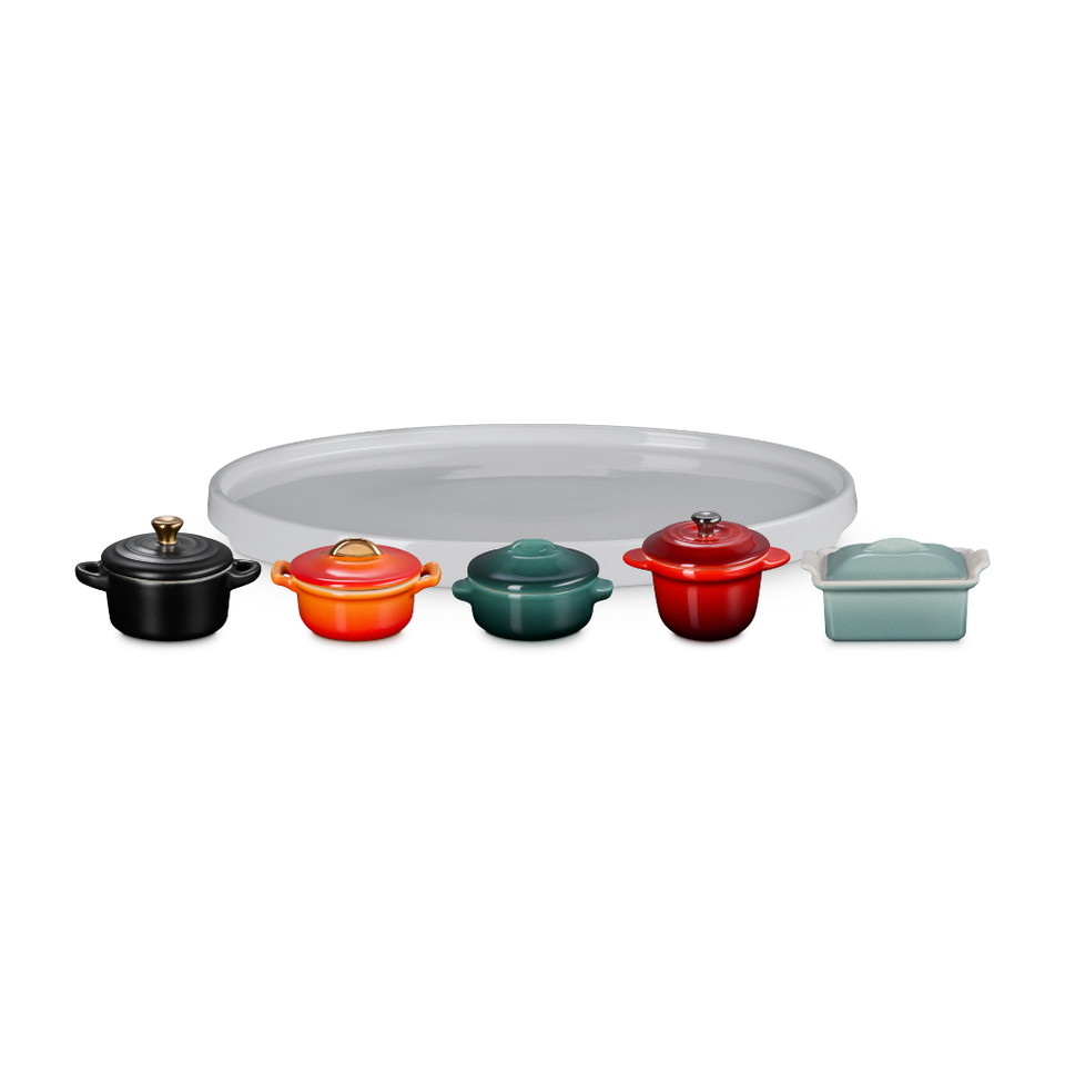 Conjunto 5 Miniaturas e Bandeja Collection Clássicos Le Creuset