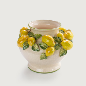 Vaso Cachepot Cerâmica Limão Amalfi