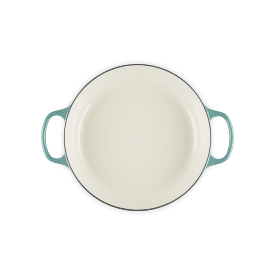 Caçarola Buffet Signature Bleu Riviera com Pegador Dourado 3,5L 30cm Le Creuset