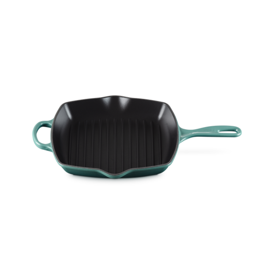 Grelha Quadrada Signature Bleu Riviera 26cm Le Creuset