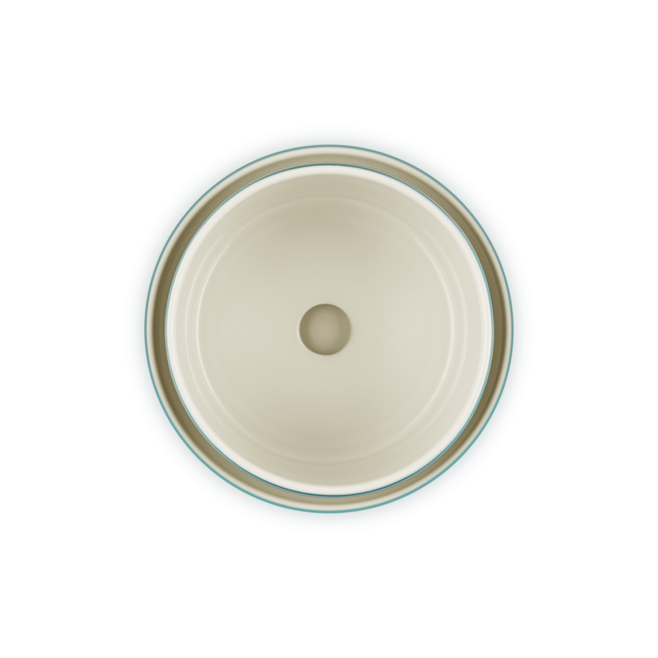 Vaso para Ervas com Bandeja Cerâmica Bleu Riviera 14cm Le Creuset