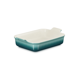 Travessa Retangular Cerâmica Heritage Bleu Riviera 32cm Le Creuset