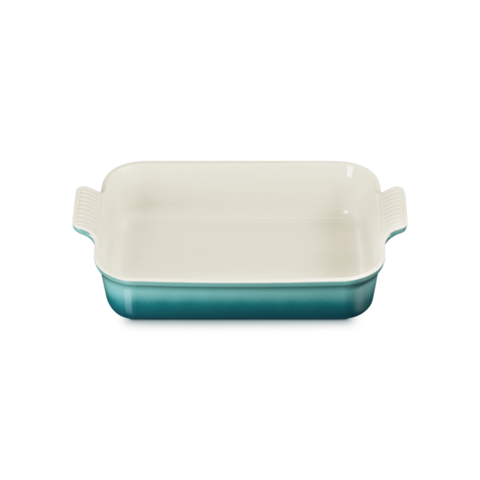 Travessa Retangular Cerâmica Heritage Bleu Riviera 32cm Le Creuset