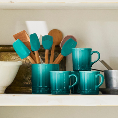 Caneca Seattle Cerâmica Bleu Riviera 400ml Le Creuset