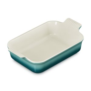Travessa Retangular Cerâmica Heritage Bleu Riviera 26cm Le Creuset