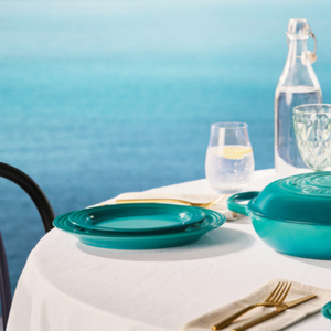 Prato de Sobremesa Cerâmica 22cm Vancouver Bleu Riviera Le Creuset