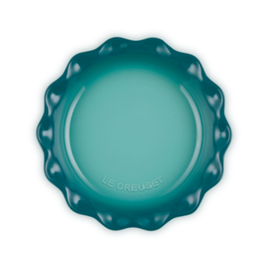 Travessa Redonda para Torta Cerâmica Heritage Bleu Riviera 23cm Le Creuset