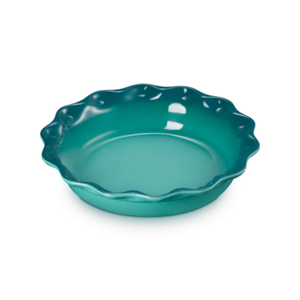 Travessa Redonda para Torta Cerâmica Heritage Bleu Riviera 23cm Le Creuset