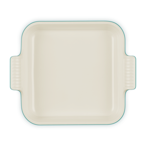 Travessa Quadrada Cerâmica Heritage Bleu Riviera 23cm Le Creuset