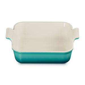 Travessa Quadrada Cerâmica Heritage Bleu Riviera 23cm Le Creuset
