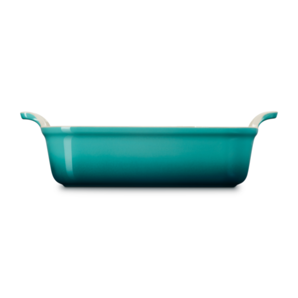 Travessa Quadrada Cerâmica Heritage Bleu Riviera 23cm Le Creuset