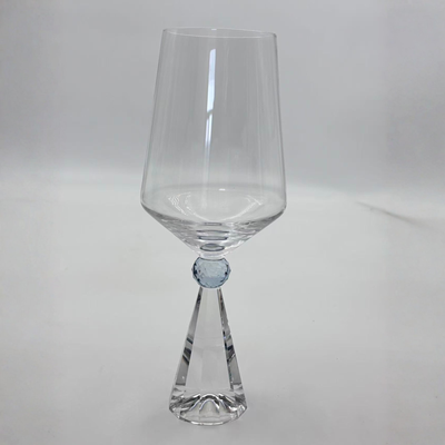 Taça para Água Vidro Transparente / Azul Linha Sintonia 540ml