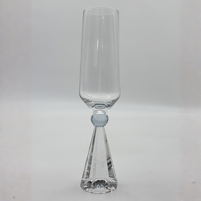 Taça para Champanhe Vidro Transparente / Azul Linha Sintonia 300ml