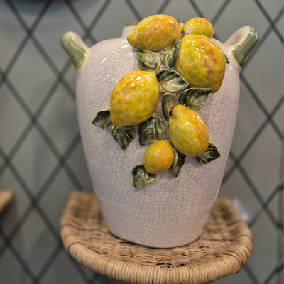 Vaso Maissen Médio Cerâmica Limão Amalfi