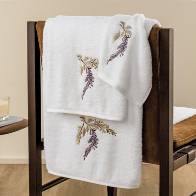 Jogo 2 Toalhas Lavabo Trastevere Branco Trussardi