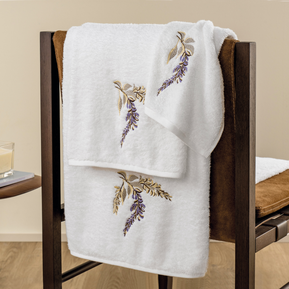 Jogo 2 Toalhas Lavabo Trastevere Branco Trussardi