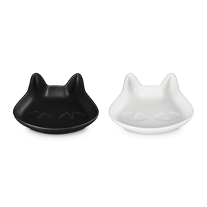 Conjunto com 2 Pratos Gato Preto / Branco Le Creuset