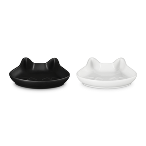 Conjunto com 2 Pratos Gato Preto / Branco Le Creuset