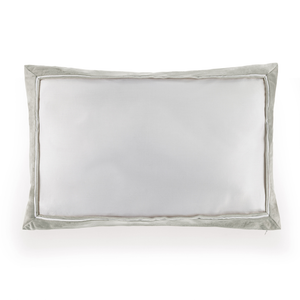 Almofada Valestro 300 Fios Cetim 100% Algodão Egípcio 40x60cm Branco / Platino Trussardi