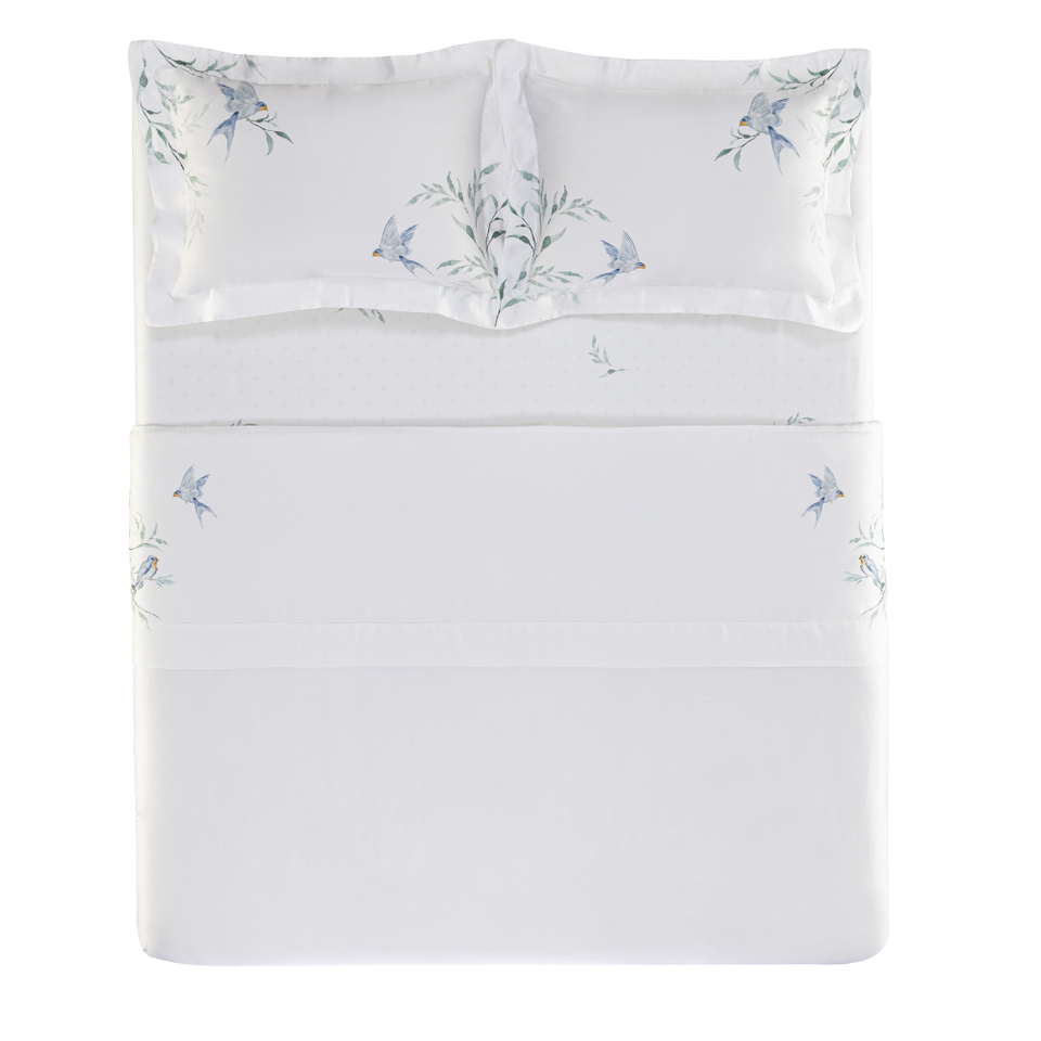 Jogo de Cama Casal Rondini 4 Pçs 300 Fios Cetim 100% Bambu Trussardi