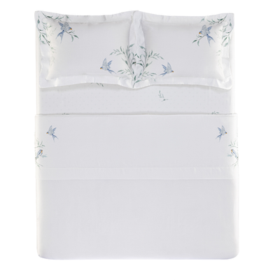 Jogo de Cama King Rondini 4 Pçs 300 Fios Cetim 100% Bambu Trussardi