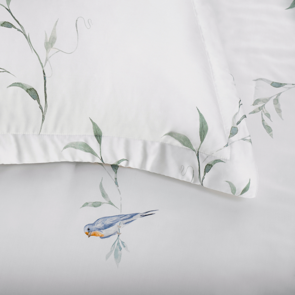 Jogo de Cama Queen Rondini 4 Pçs 300 Fios Cetim 100% Bambu Trussardi