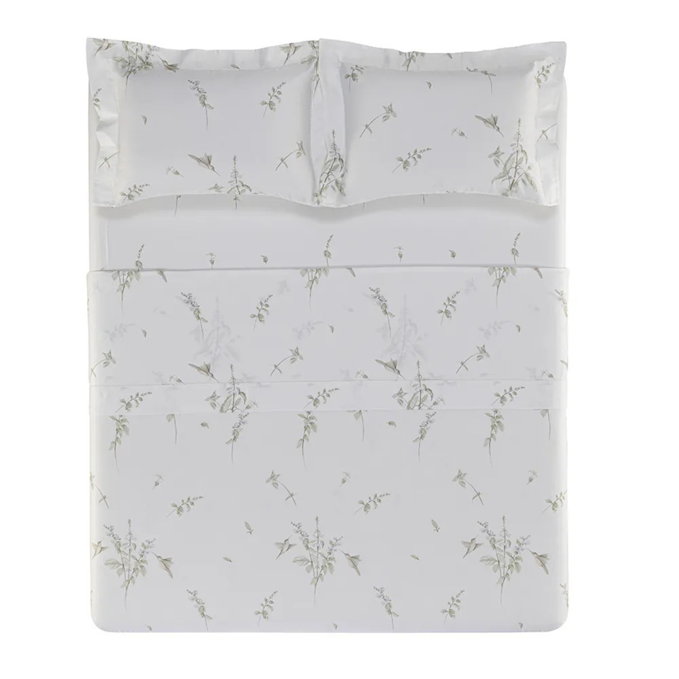 Jogo de Cama King Saboia 4 Pçs 200 Fios 100% Algodão Trussardi